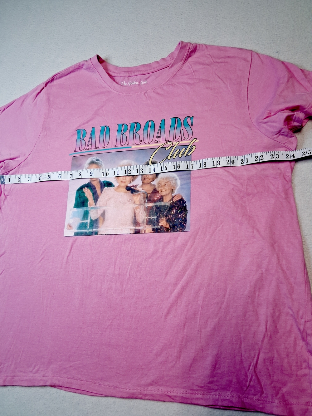 Pink "Bad Broads Club" Graphic Short Sleeve Tee - The Golden Girls Style - Picture 3 of 5